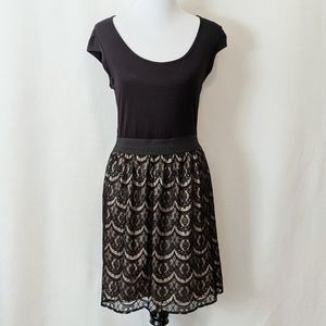 BeBop Gold & Black Lace Women's Party Dress | L